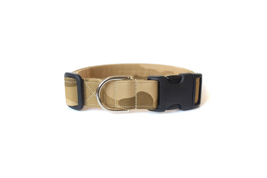 Tan Desert Camouflage Dog Collar - Handmade by Kira's Pet Shop