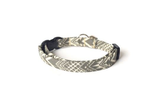 Tan Tribal Cat Collar - Southwest Chevron Breakaway Cat Collar - Handmade by Kira's Pet Shop